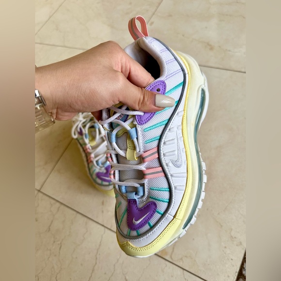 Nike Air Max 97 Pastel Colour Block Sneaker US 7 Wore Once Super Unique - Picture 4 of 9